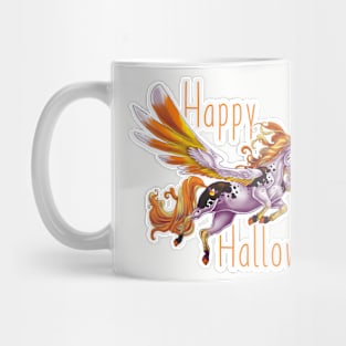 Happy Halloween Candy Corn Pegasus Mug